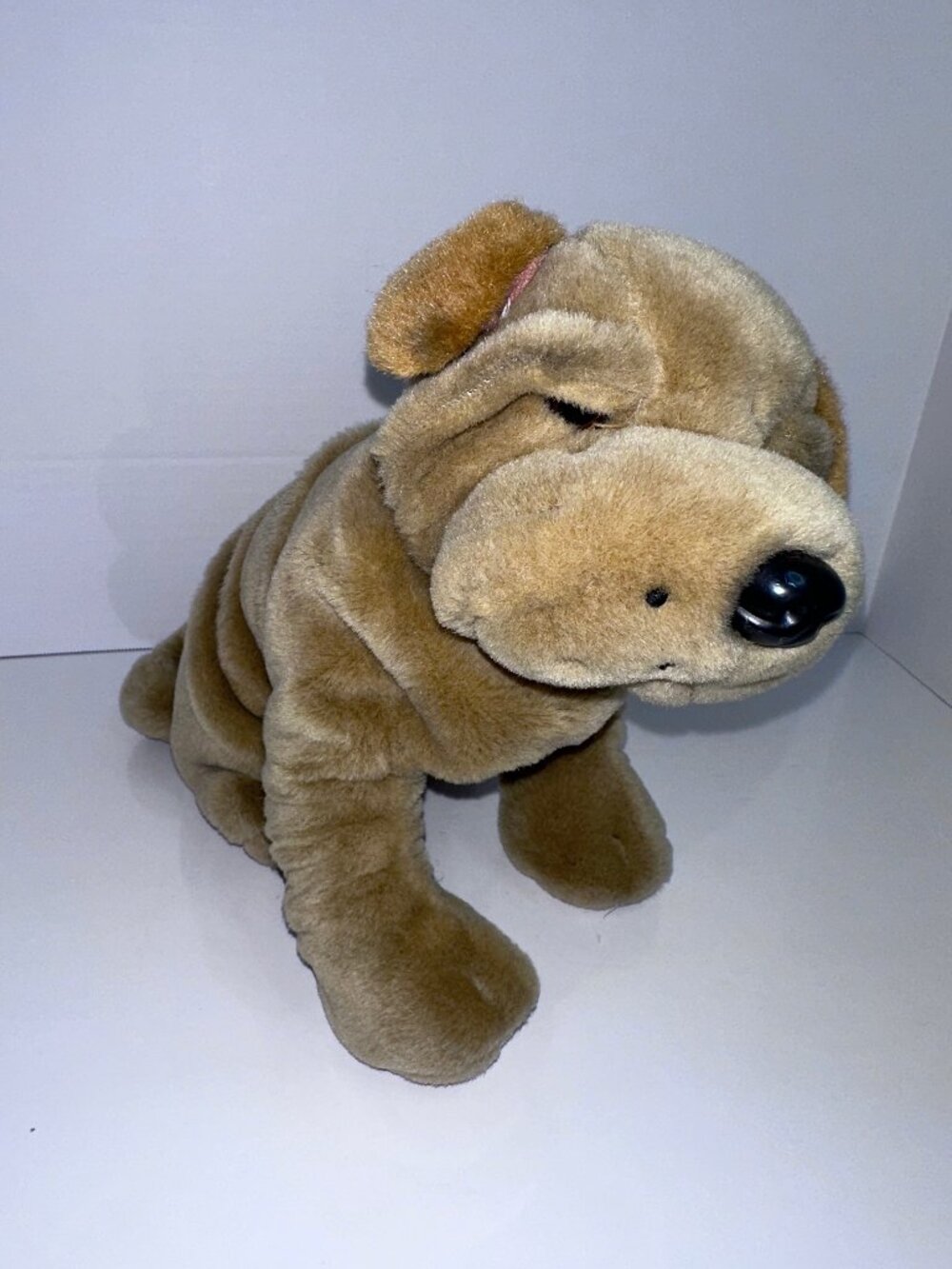 Dan Dee Rare Brown Shar Pei Wrinkle Dog Plush Collector's Choice 13" EUC